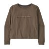 Women's Long-Sleeved '73 Text Logo Easy-Cut Organic Shirt