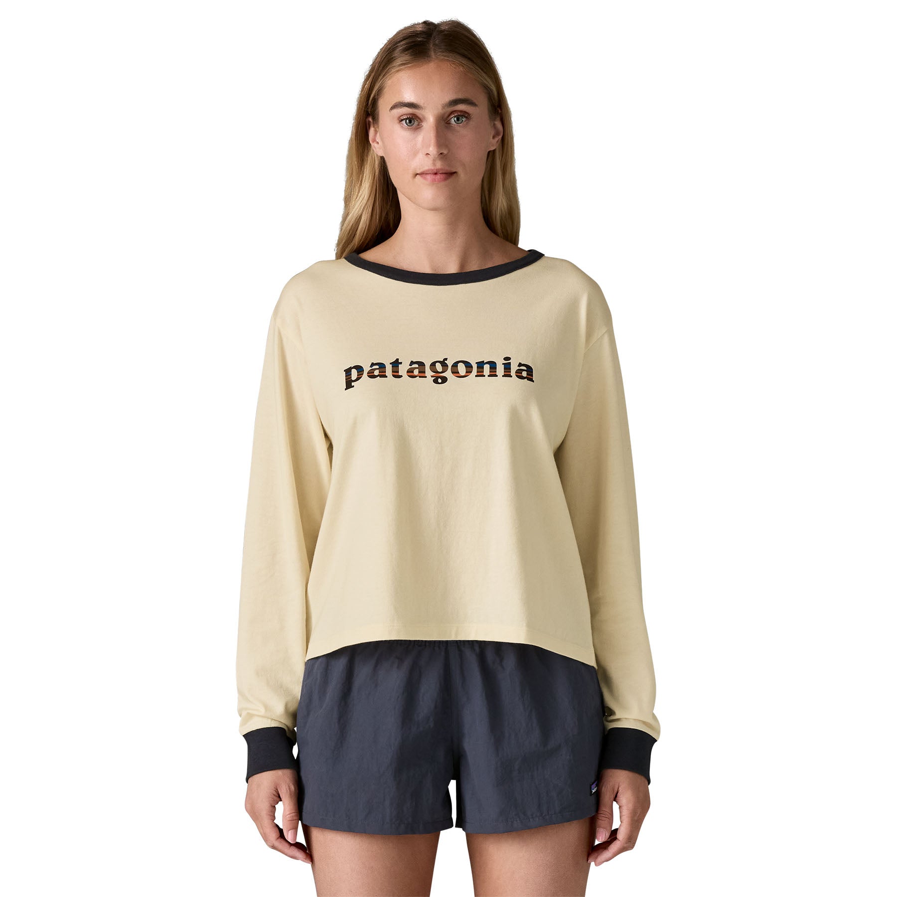 Women's Long-Sleeved '73 Text Logo Easy-Cut Organic Shirt - Image 2